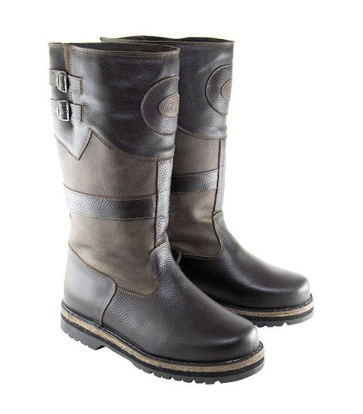 Монголки мужские высокие коричневые, подошва лепесток,