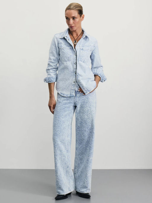 Джинсы wide leg с высокой посадкой / Zarina