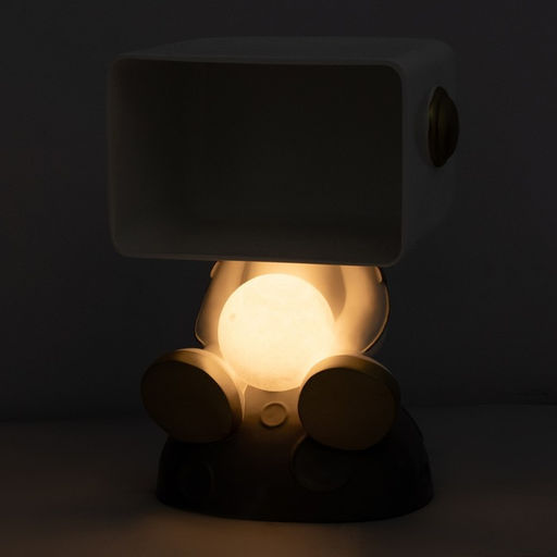 Лампа настольная «Космик», светодиодная, 3Д, ночник, USB, серая, 35×25×47 см