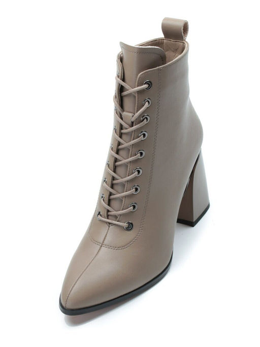 01-PCS125-3 DK. BEIGE Ботинки демисезонные женские (натуральная кожа, байка) - No name фото 5