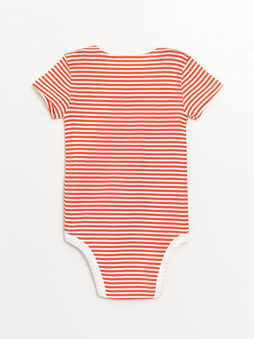 Bisiklet Yaka K?sa Kollu ?izgili Erkek Bebek ??t??tl? Body - Waikiki фото 2