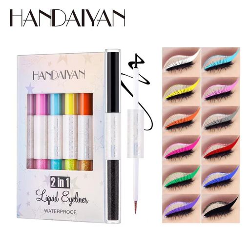 Набор ярких водостойких подводок для глаз тон А, 6шт - Handaiyan фото 2