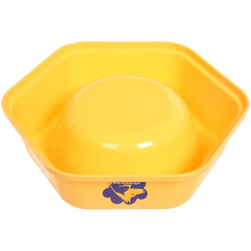 Цена за 6 шт. Миска пластиковая "МУРОЧКИН", цвет лимонный, 17*5см/300мл