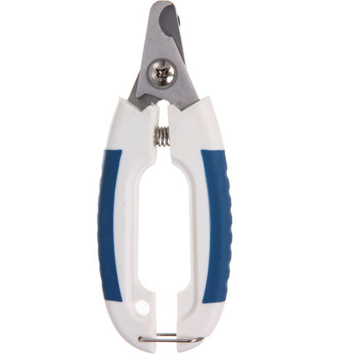 Когтерез для животных "ЛАПУСИКИ", коллекция БРО, прорезиненная ручка, цвет белый/голубой, 6,8*15см (блистер)