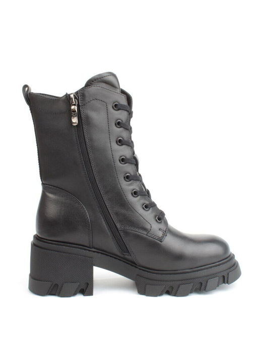 04-M2-5122 BLACK Ботинки зимние женские (натуральная кожа, натуральный мех)