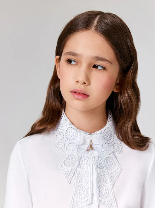 ACOOLA / Блузка детская для девочек Perla белый  фото 5