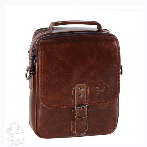Сумка мужская кожаная 99887Z brown Zinimsk в Новосибирске
