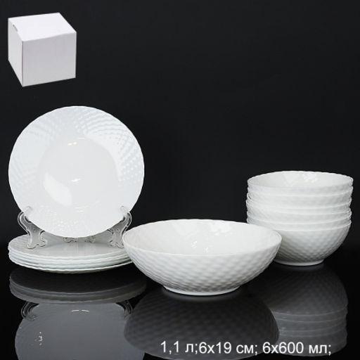 Столовый набор 13 предметов белый фактурный / WV13AT/75685 (WHITE) /уп 4/ С / - Галеонтрейд фото 7