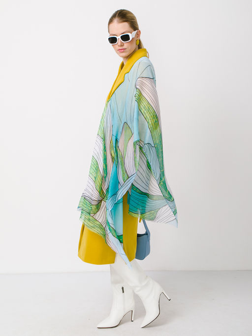 Большой мягкий очень нежный двусторонний палантин в стиле арт-деко - Tantino фото 4