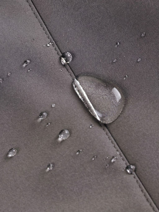 Парка женская софтшелл виндстоппер удлинённая с капюшоном темно-серого цвета 9618_1TC