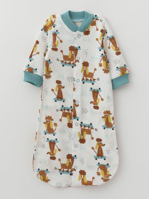 Комбинезон конверт для малыша, синий/радуга - Lesi kids фото 4