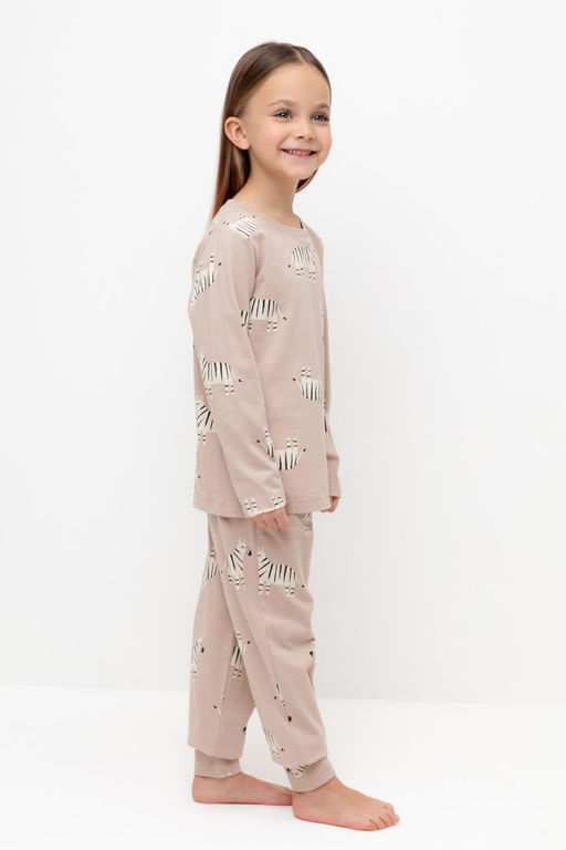 Crockid _ К 1561/бежевый,большие зебры пижама дет  фото 3