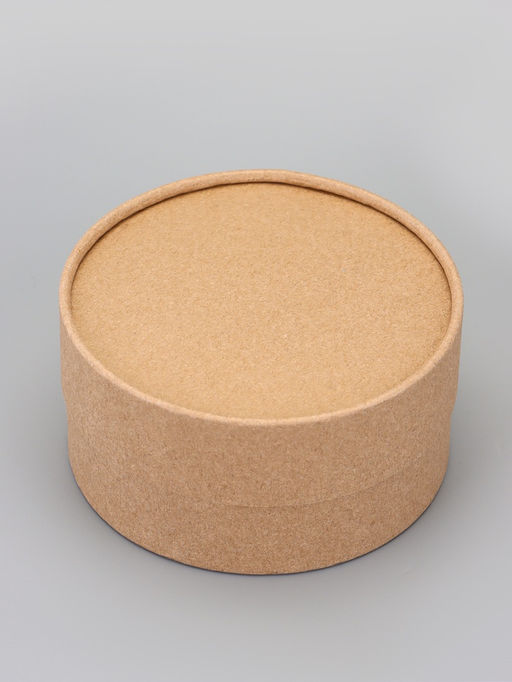 Коробка круглая подарочная, завальцованная крафт, 12×6 см