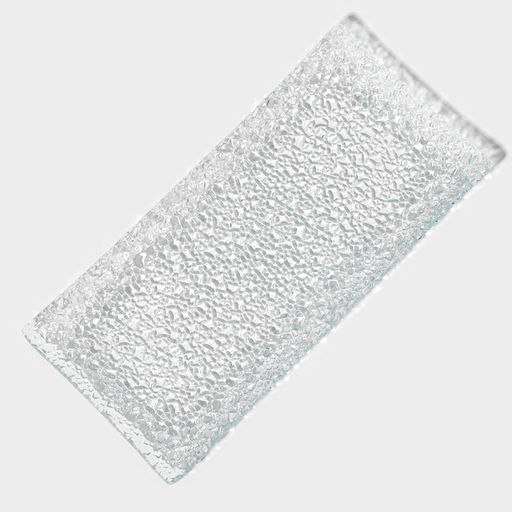 Блюдо стеклянное сервировочное Доляна «Акцент», 19.5×9.5×1.5 см, прямоугольное, прозрачное