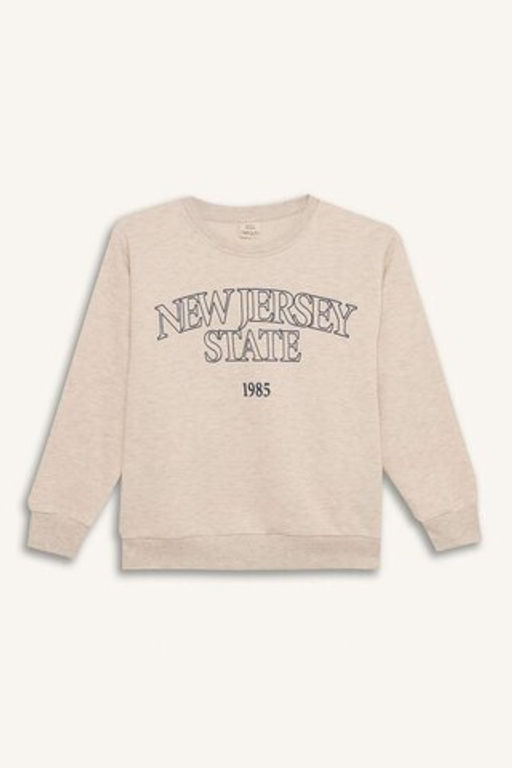 Толстовка обычного кроя с принтом для мальчиков с круглым вырезом - Defacto фото 7