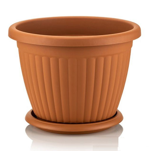 Горшок с поддоном Кемер 19л терракот (KMS8) /КРАССУЛА/