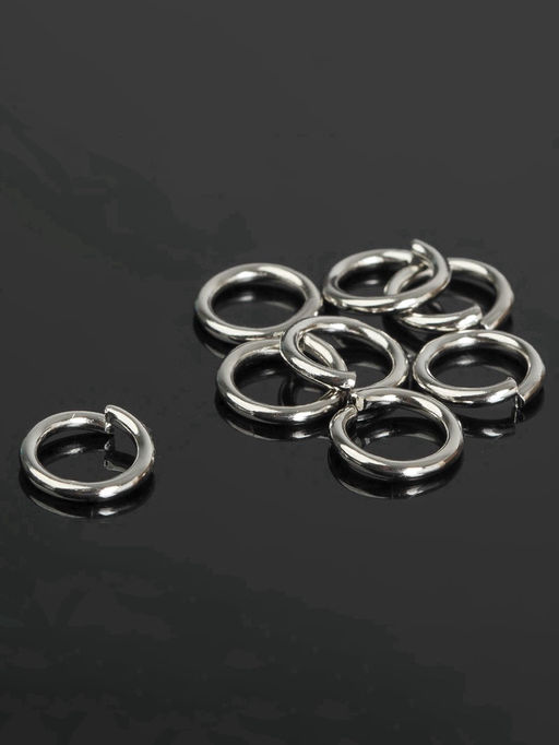 Кольцо соединительное СМ-1009, 1?1?0.2 см, набор 50 г,  130 шт. цвет серебро