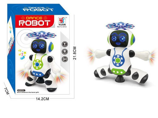 Робот р/у танцующий, в коробке (1934670) свет, звук, работает от 3*LR6