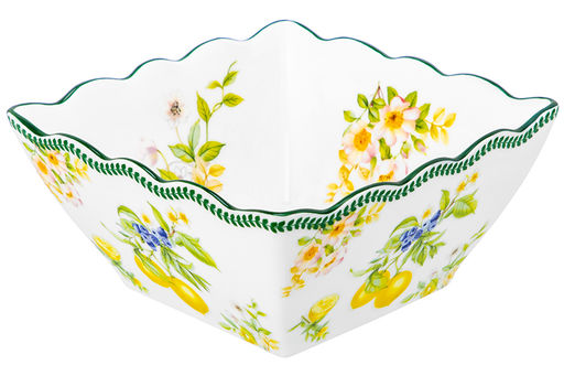 Салатник 16*16*8 см 1 л Лимоны квадрат глубокий, фарфор NEW BONE CHINA - Elan gallery фото 8