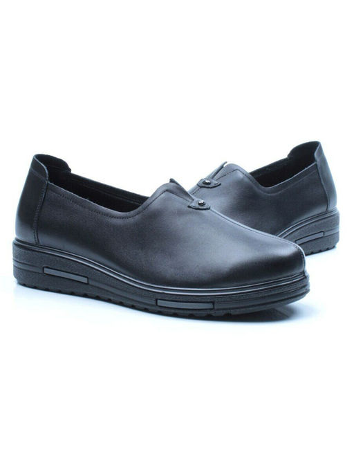 03-5068 BLACK Полуботинки женские (натуральная кожа)