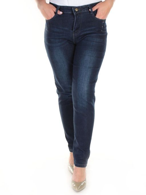 6629 DK. BLUE Джинсы зауженные женские ZAL