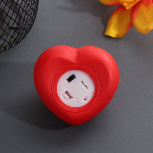 Фигурка светящаяся RISALUX Сердце. Люблю тебя любить, LED-ночник, 2хLR44, 7?7?3.5 см