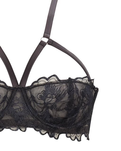 Бюстгальтер с отделкой из сетки с вышитым узором - Deseo фото 4