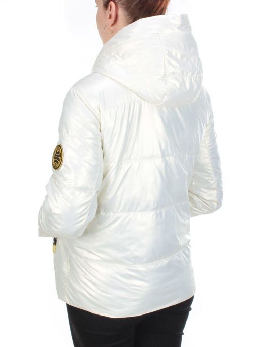 8262 WHITE Куртка демисезонная женская BAOFANI (100 гр. синтепон) - Фабричный китай фото 4