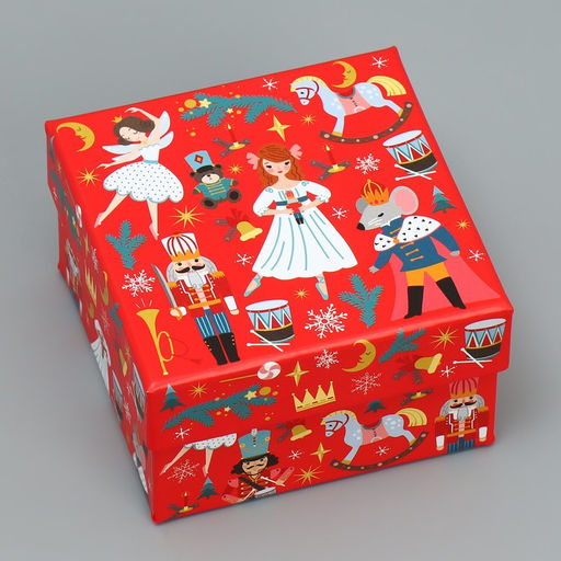 Набор новогодних подарочных коробок 10 в 1 «Щелкунчик», 10×10×6 – 28×28×15 см