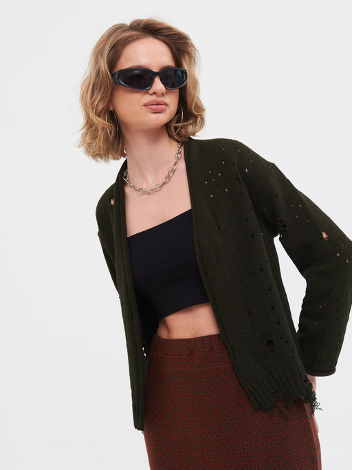 Кардиган л1342 бежевый - Стим фото 12