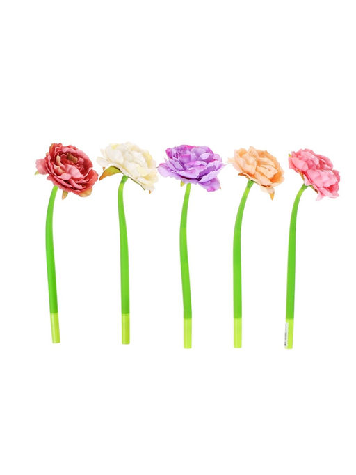 Ручка-прикол Пион, чёрный стержень, гелевая, МИКС