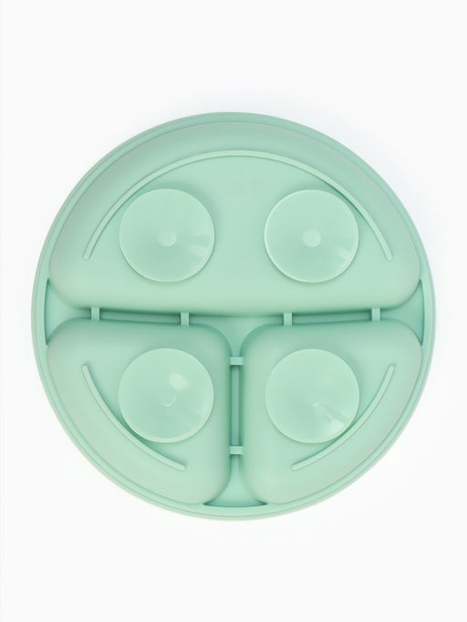 Тарелка детская секционная, 3 секции, бирюзовый, Mum&Baby