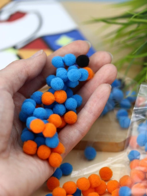 Картина из помпонов на подрамнике Draw Me! Funny fox, (20 х 20 см)