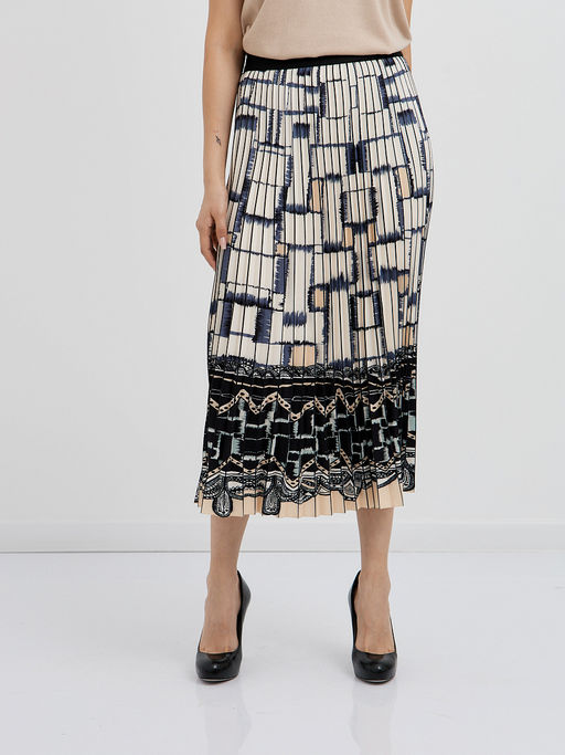 юбка плиссированная с абстрактным узором - Glenfield фото 10