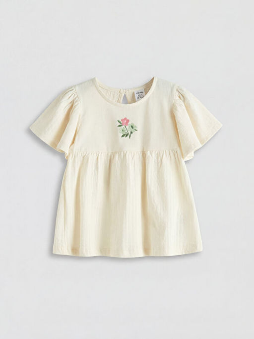 ?i?ek Desenli K?z Bebek Bluz ve Tayt