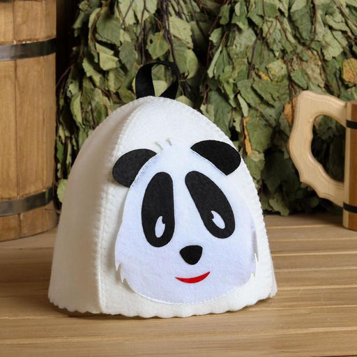 Шапка для бани с детской аппликацией Пандочка войлок - Simaland фото 3