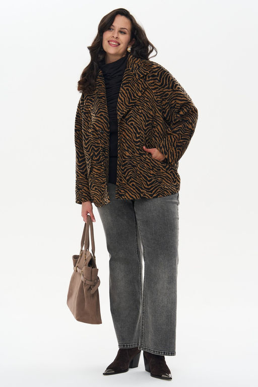 Пальто Флирт бежево-черный - Intikoma фото 10