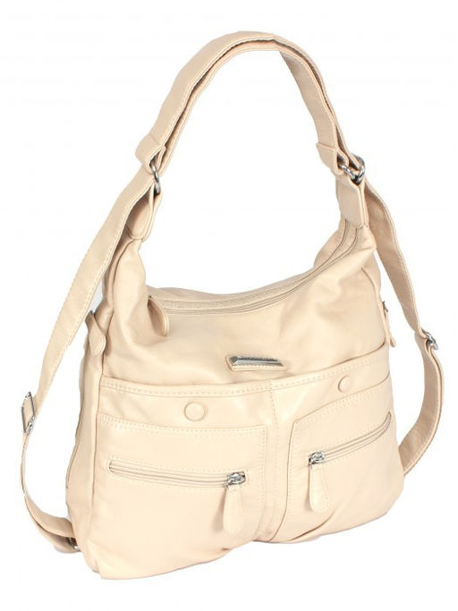 Сумка женская искусственная кожа Guecca-224 (рюкзак-change), 2отд, св, бежевый SALE 264063 - Adelia фото 5