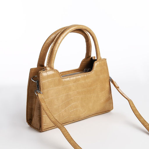 Сумка-тоут на молнии, цвет бежевый - Simaland фото 2