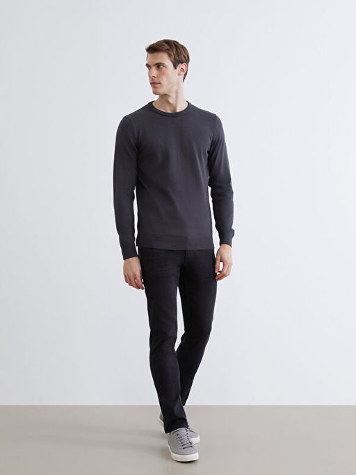 Bisiklet Yaka Basic Erkek Triko Kazak