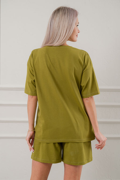 Пижама женская из кулирки Дива хаки - Амадэль фото 6