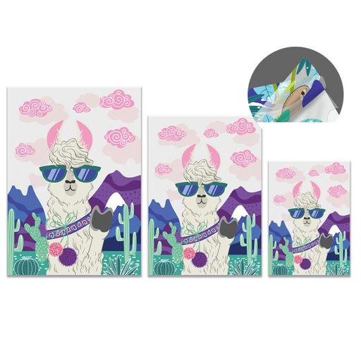 Папка-уголок для документов пластиковая арт. 51176/ 6 АЛЬПАКА (полипропилен, 3 шт. в наборе, формат А4, A4 31x23 см; А5 22х16.5 см; А6 17.5х12.5 см, 3 отделение (-я), внутренние папки-уголки, УФ-печать)