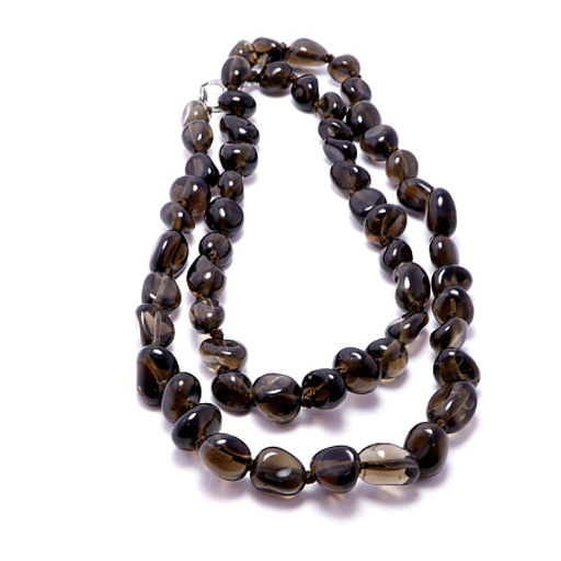 Бусы из камня Раухтопаз-денежный магнит, привлекает новые источники дохода