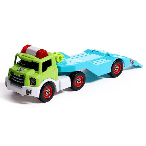 Конструктор винтовой Эвакуатор с машинкой, с отвёрткой и насадкой + знаки - Simaland фото 7