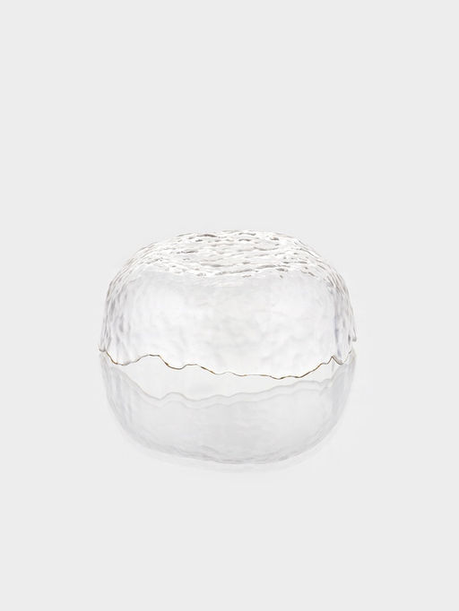 Набор салатников «Вулкан», 3 предмета: 380/750/1450 мл, d=13/16.5/20 см, с золотой отводкой, стекло, прозрачные