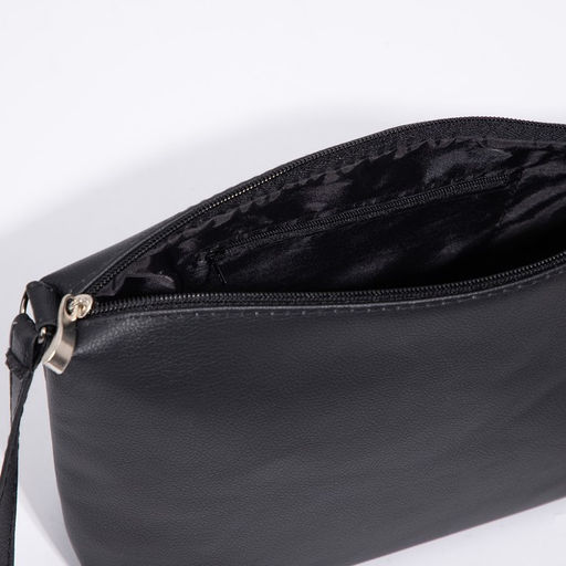 Сумка женская кросс-боди на молнии, 25×8×19 см, чёрная