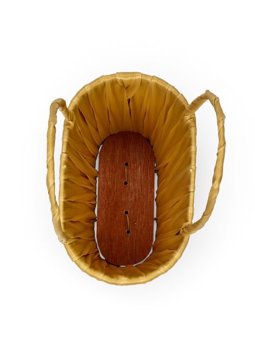 Корзина плетёная для хранения, 16×19×10 см, ручка h=6 см, пластиковая, бежевая, Greengo