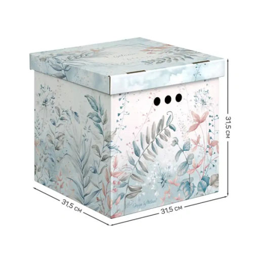 VAL BT-BCTN-LG-3K Короб картонный, квадратный, 31.5*31.5*31.5 см, набор 3 шт., BOTANIC LIGHT, шт