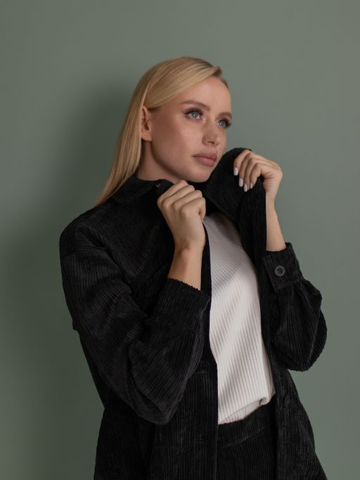 вельветовая рубашка 990-0578 - Трика фото 6