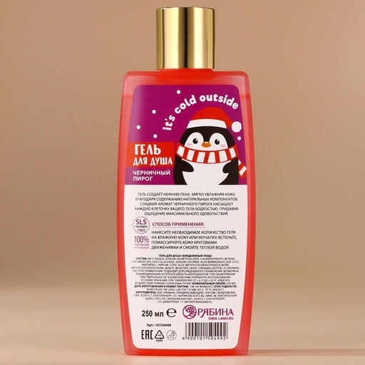 Winter Melody, гель для душа, 250 мл, черничный пирог - URAL LAB фото 6